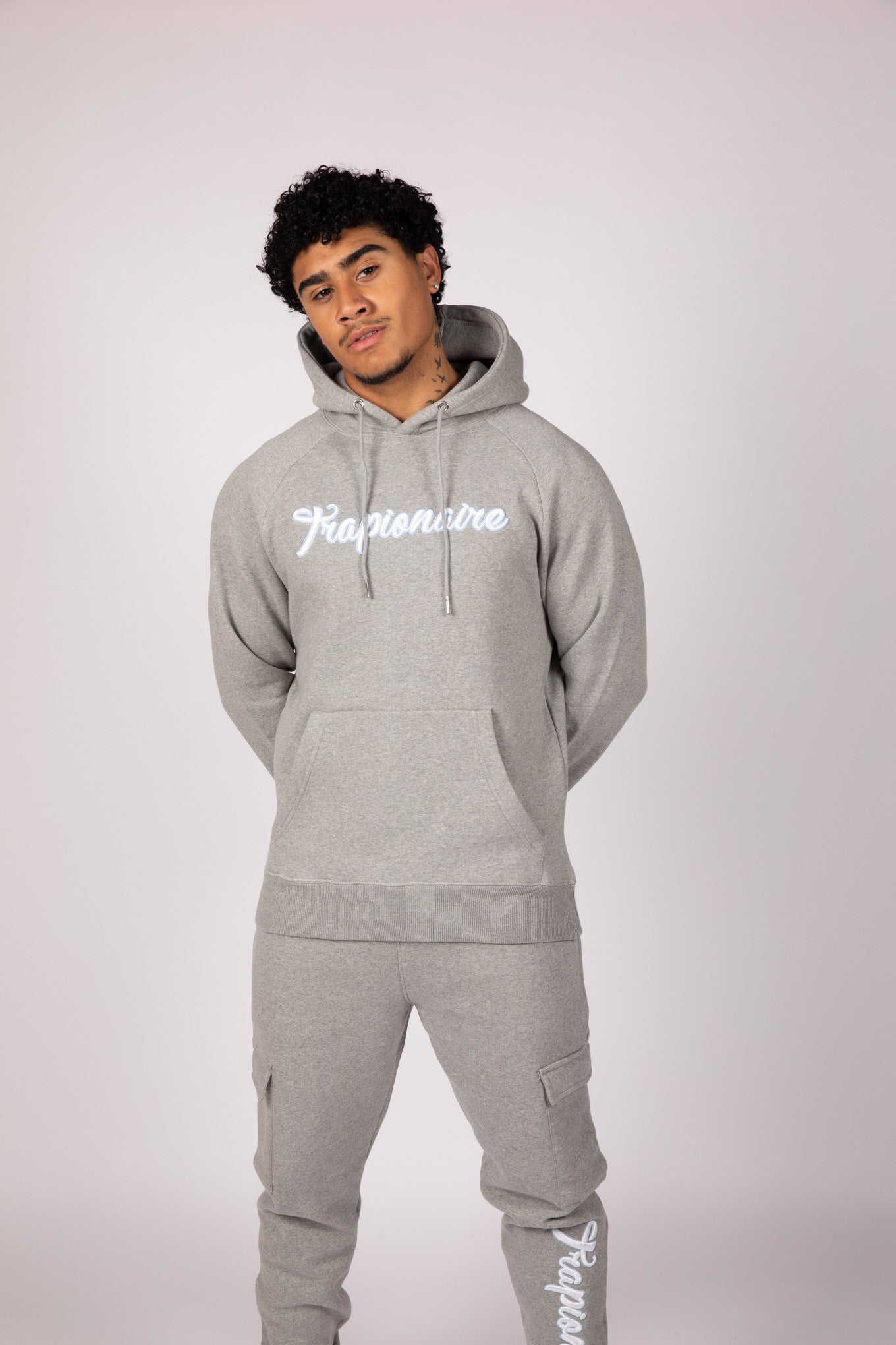 Grey Cargo Bottom Fleece Tracksuit