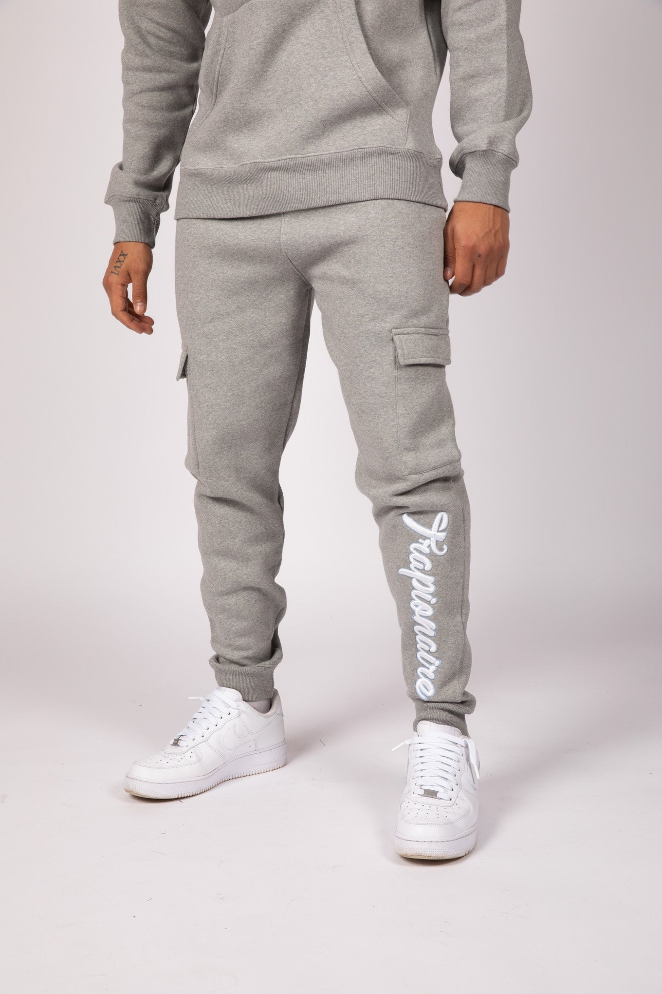 Grey Cargo Bottom Fleece Tracksuit