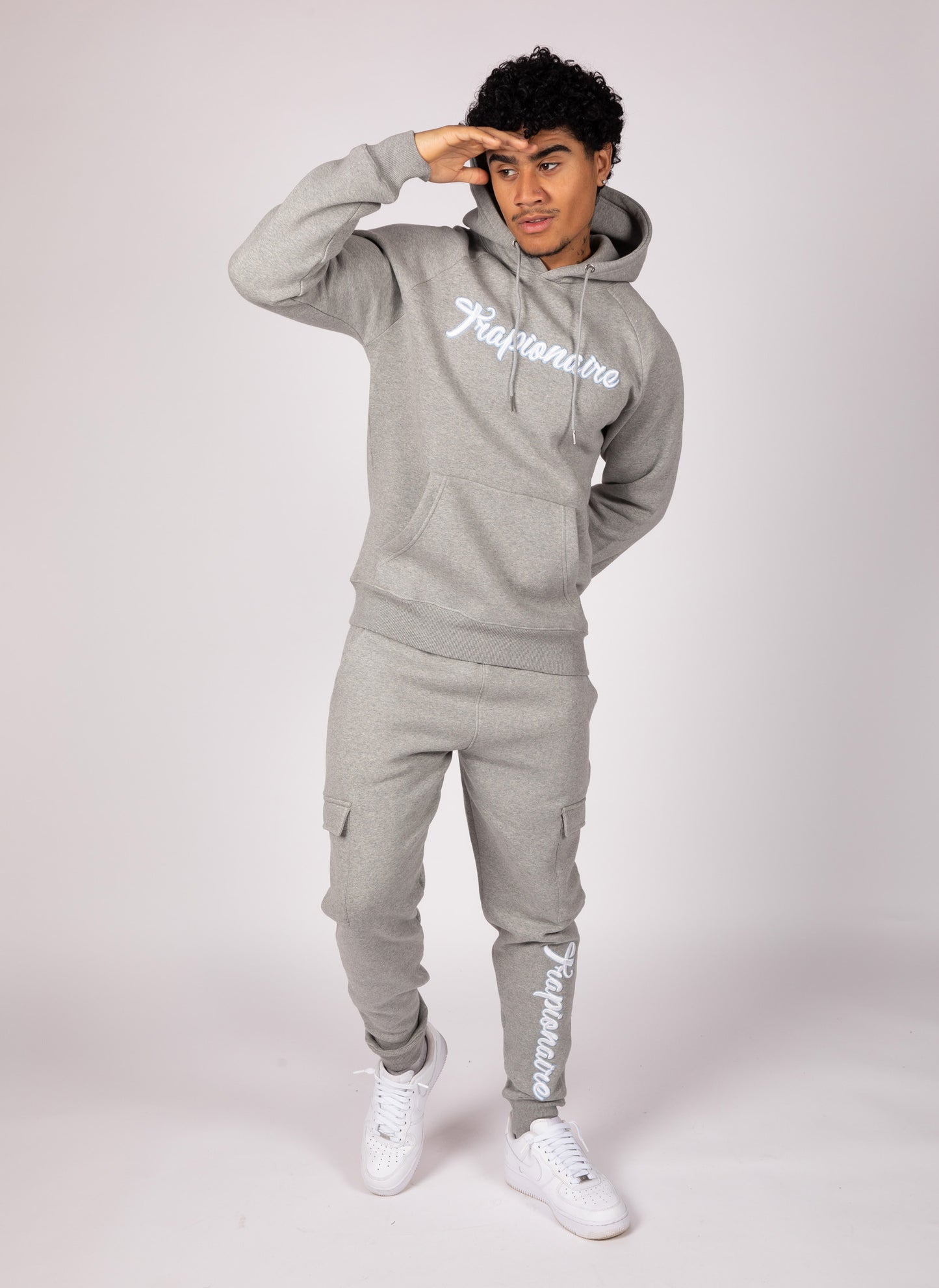 Grey Cargo Bottom Fleece Tracksuit